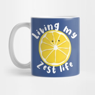 Living My Zest Life Lemon Pun Mug